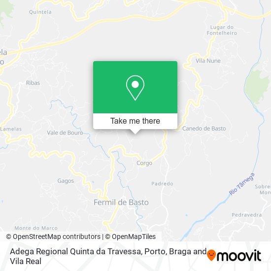 Adega Regional Quinta da Travessa mapa