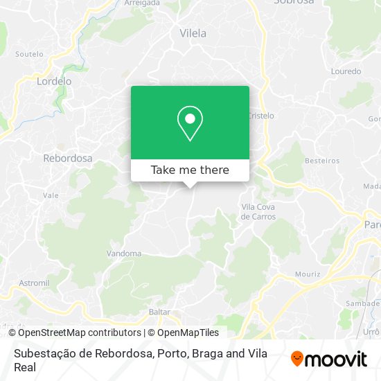 Subestação de Rebordosa map