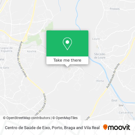 Centro de Saúde de Eixo mapa