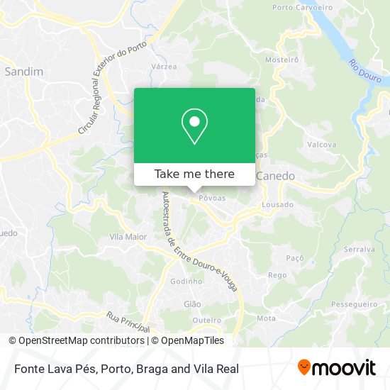 Fonte Lava Pés map