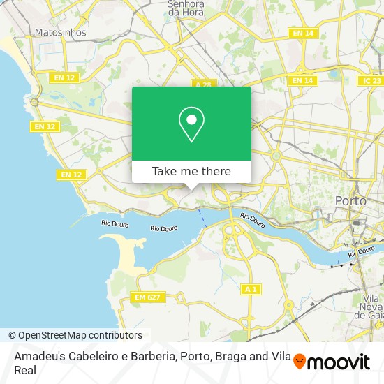 Amadeu's Cabeleiro e Barberia mapa