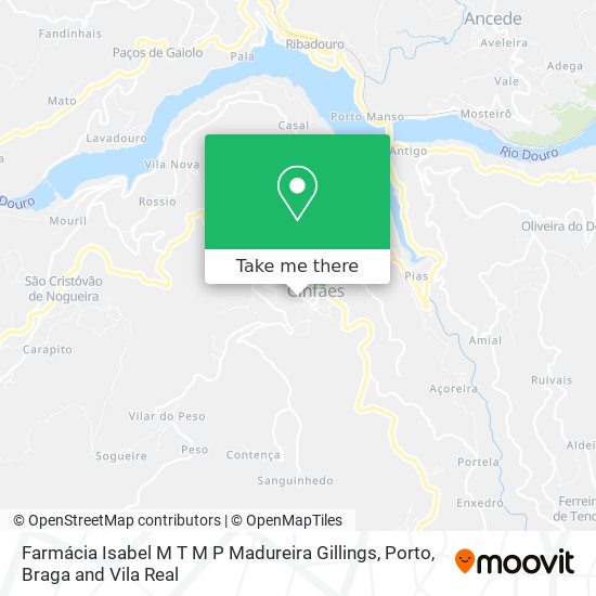 Farmácia Isabel M T M P Madureira Gillings mapa