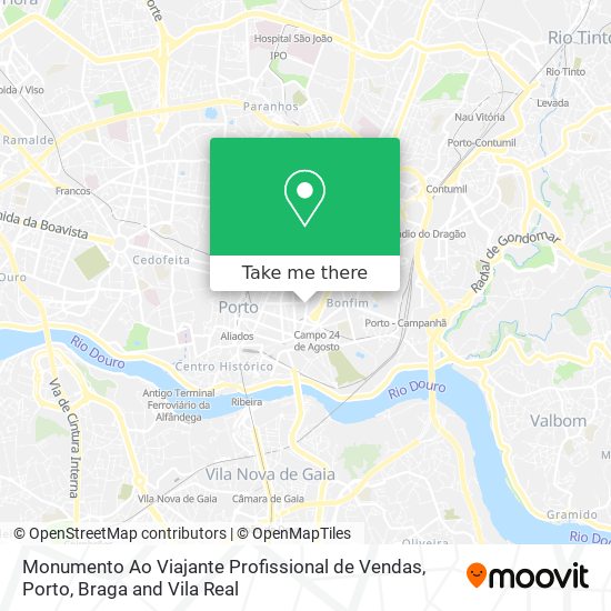 Monumento Ao Viajante Profissional de Vendas map