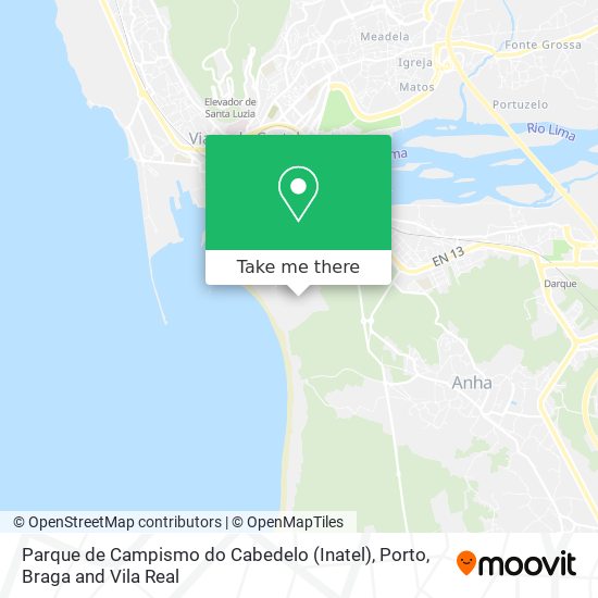 Parque de Campismo do Cabedelo (Inatel) map