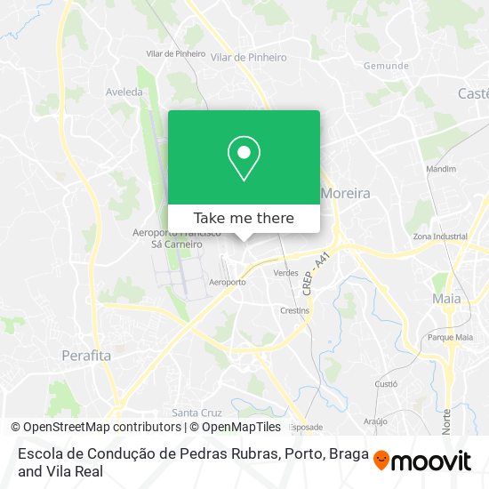 Escola de Condução de Pedras Rubras map