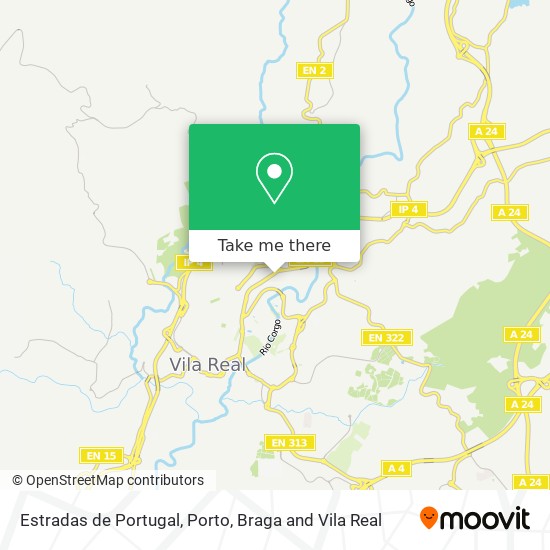 Estradas de Portugal map