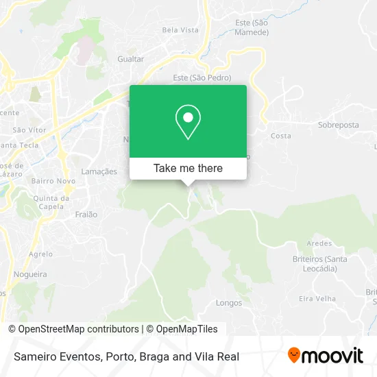 Sameiro Eventos map