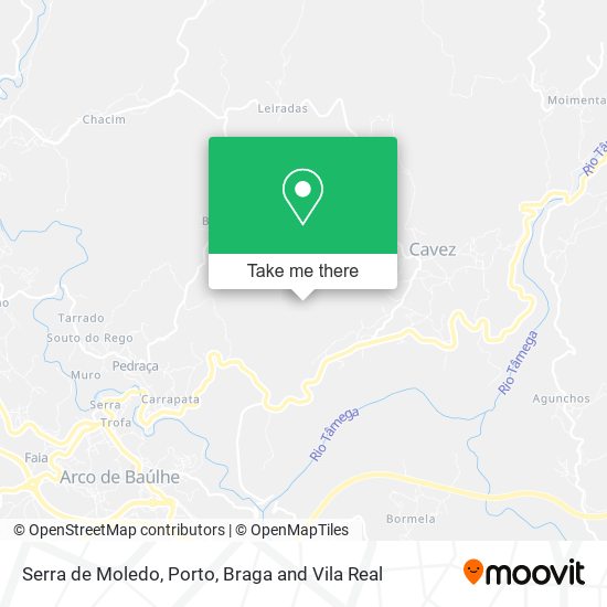 Serra de Moledo map