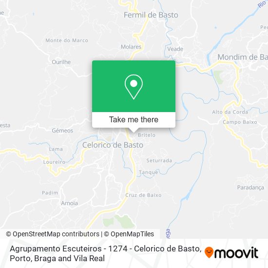 Agrupamento Escuteiros - 1274 - Celorico de Basto mapa