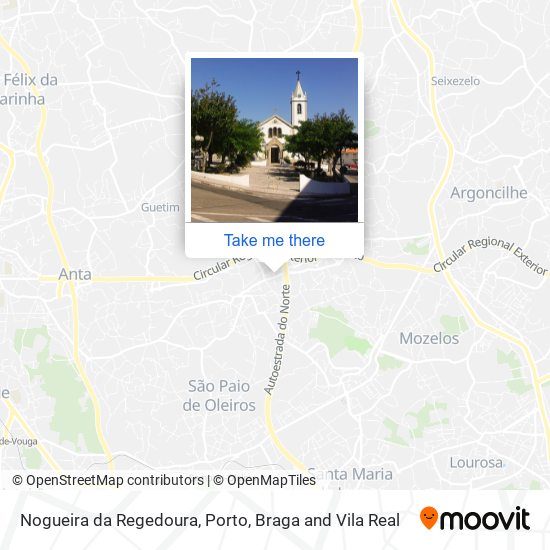 Nogueira da Regedoura mapa