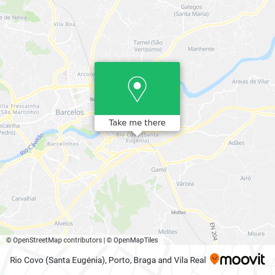 Rio Covo (Santa Eugénia) map