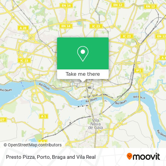 Presto Pizza map