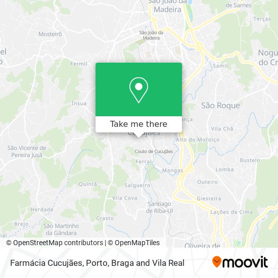 Farmácia Cucujães mapa