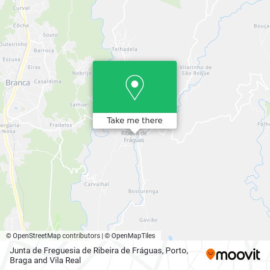 Junta de Freguesia de Ribeira de Fráguas mapa