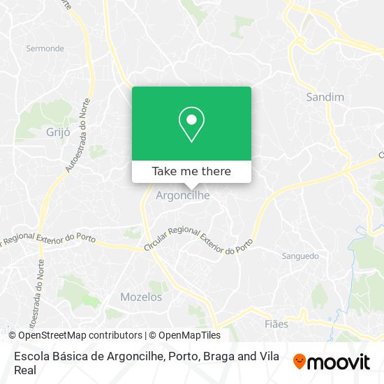Escola Básica de Argoncilhe mapa