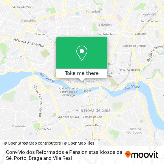 Convívio dos Reformados e Pensionistas Idosos da Sé map