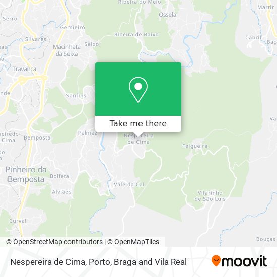 Nespereira de Cima mapa