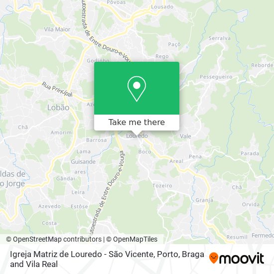 Igreja Matriz de Louredo - São Vicente mapa