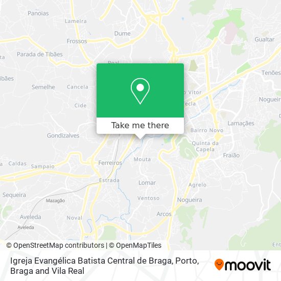Igreja Evangélica Batista Central de Braga map