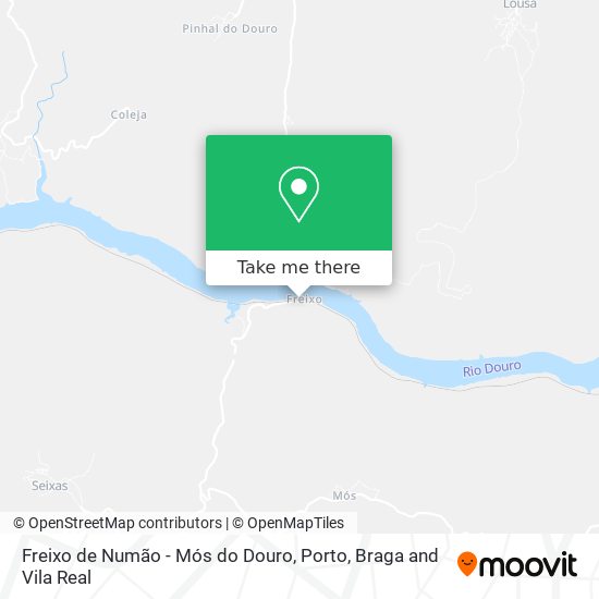 Freixo de Numão - Mós do Douro mapa