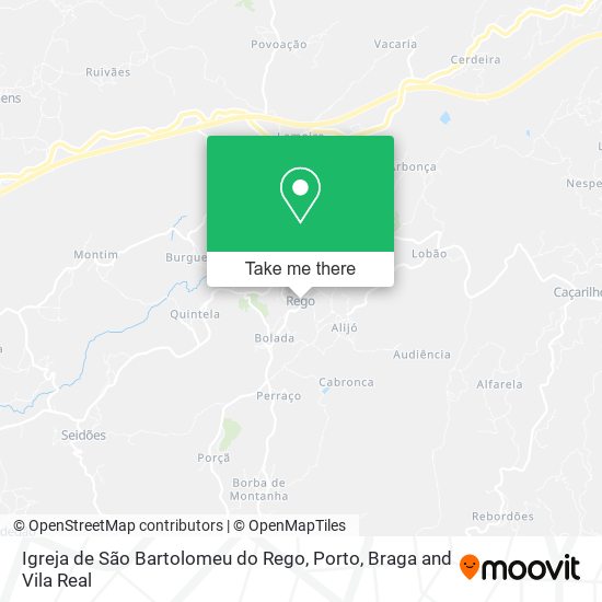 Igreja de São Bartolomeu do Rego map