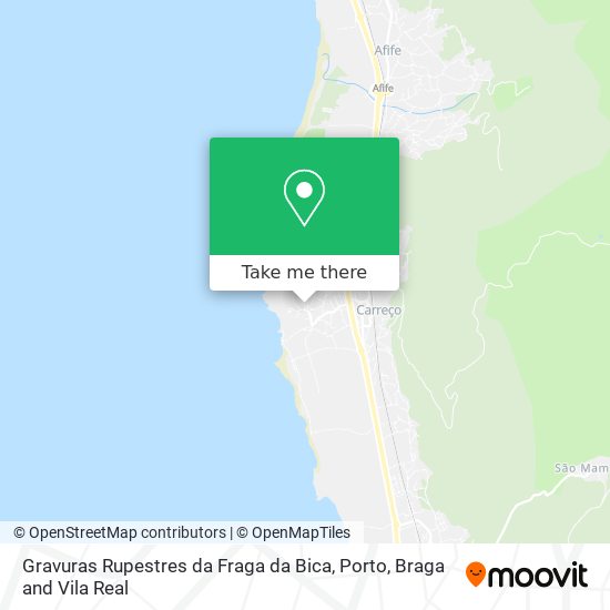 Gravuras Rupestres da Fraga da Bica map