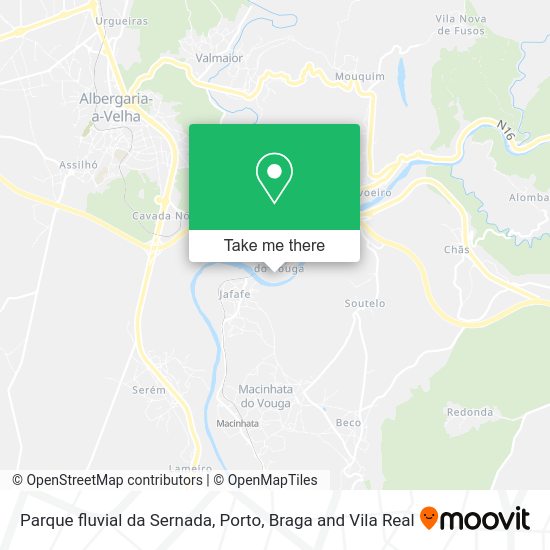Parque fluvial da Sernada mapa