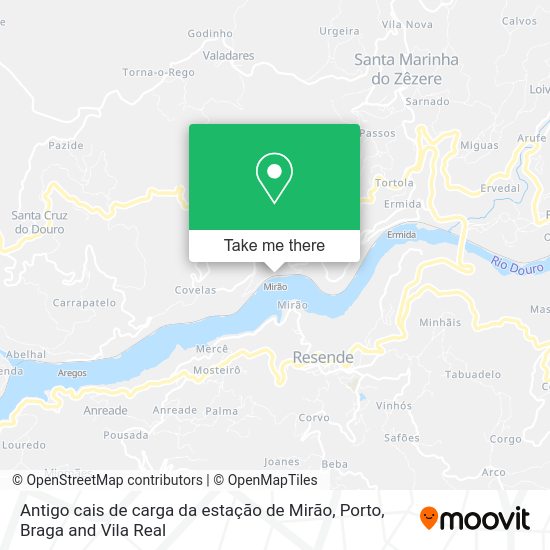 Antigo cais de carga da estação de Mirão map