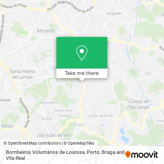 Bombeiros Voluntários de Lourosa mapa