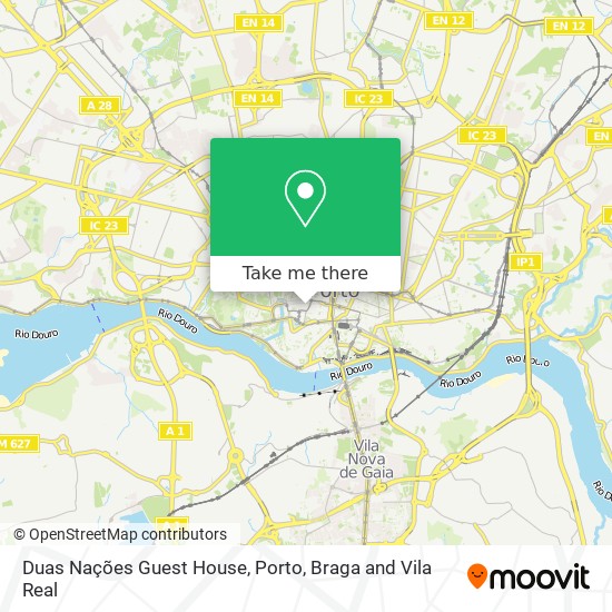 Duas Nações Guest House map