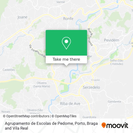 Agrupamento de Escolas de Pedome mapa