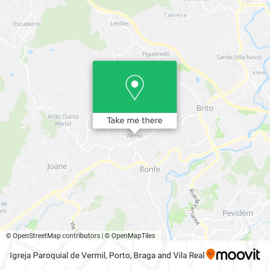 Igreja Paroquial de Vermil mapa