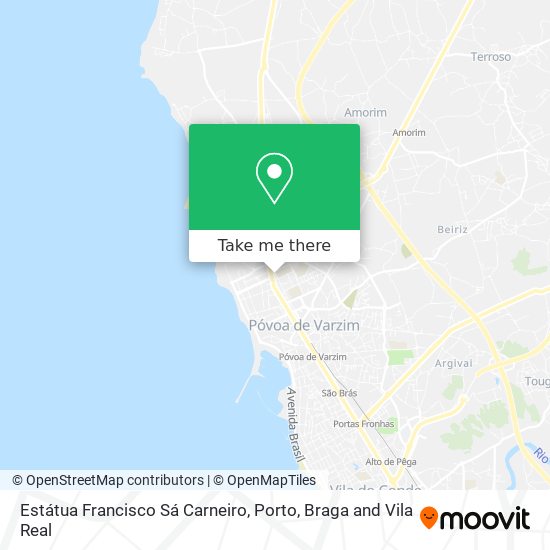 Estátua Francisco Sá Carneiro map