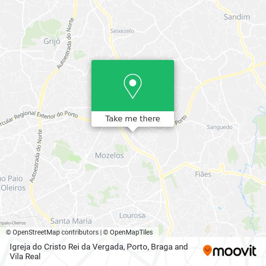 Igreja do Cristo Rei da Vergada mapa