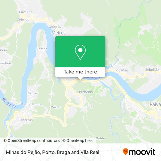 Minas do Pejão map