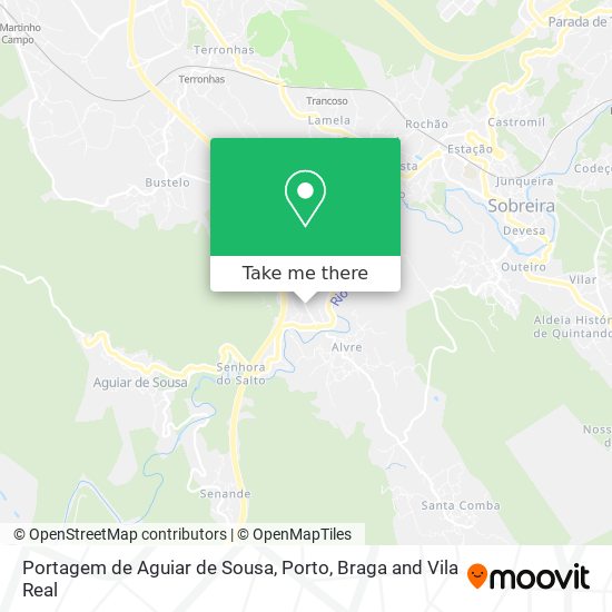 Portagem de Aguiar de Sousa map