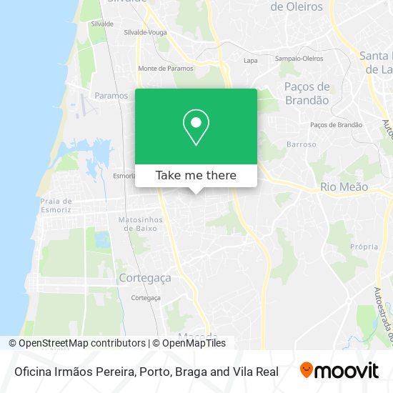 Oficina Irmãos Pereira mapa