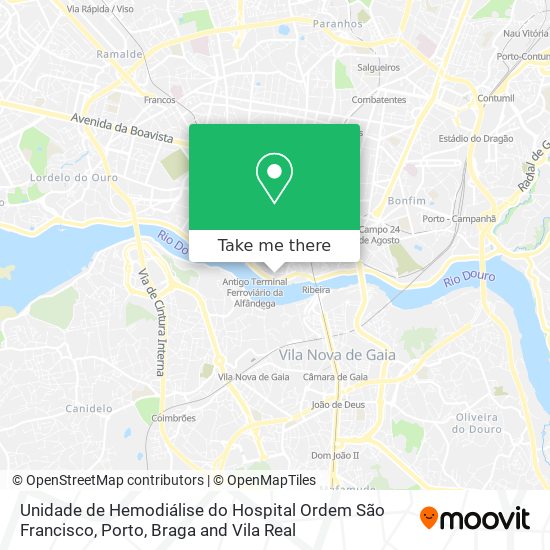 Unidade de Hemodiálise do Hospital Ordem São Francisco map