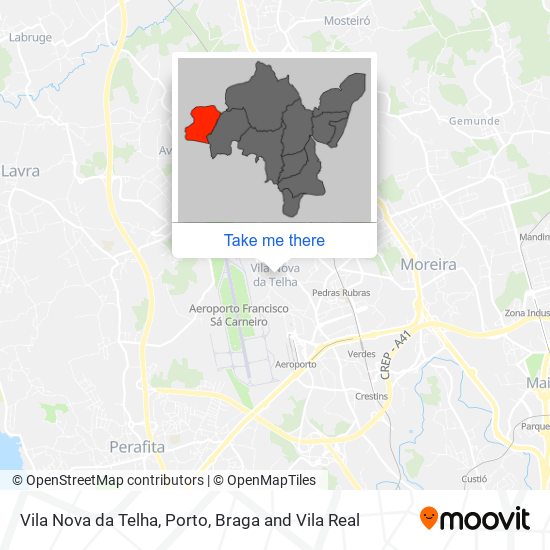 Vila Nova da Telha map