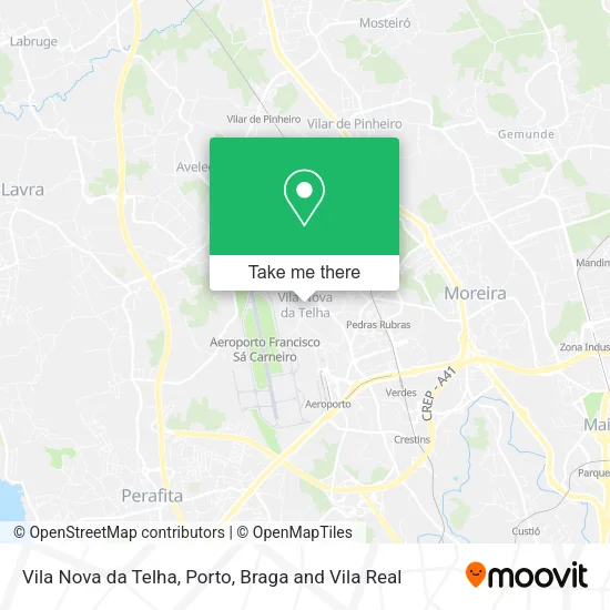 Vila Nova da Telha mapa