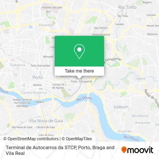 Terminal de Autocarros da STCP map