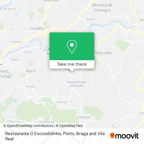 Restaurante O Escondidinho mapa