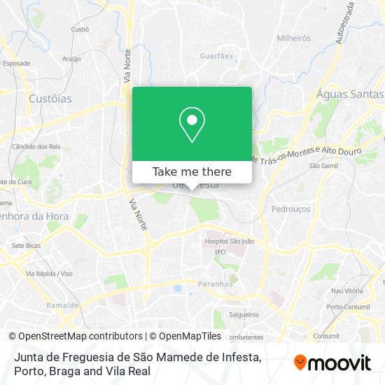 Junta de Freguesia de São Mamede de Infesta map