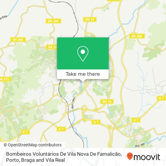 Bombeiros Voluntários De Vila Nova De Famalicão map