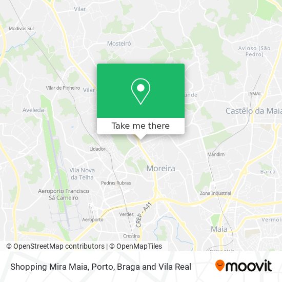 Shopping Mira Maia mapa