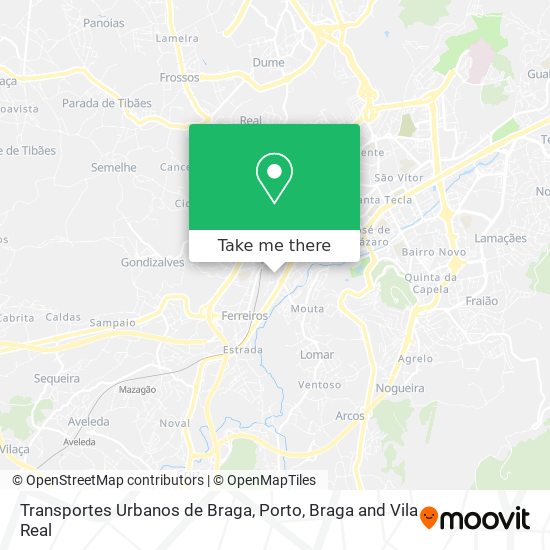 Transportes Urbanos de Braga mapa