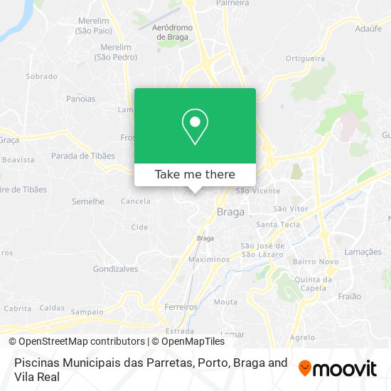 Piscinas Municipais das Parretas map