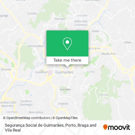 Segurança Social de Guimarães mapa