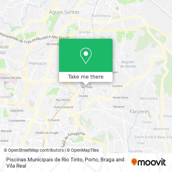 Piscinas Municipais de Rio Tinto map