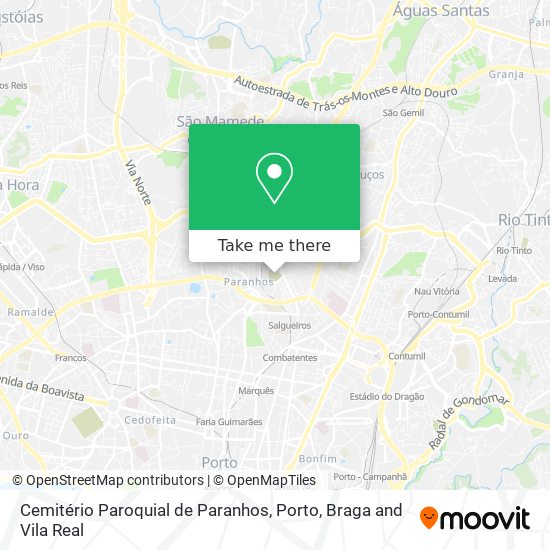 Cemitério Paroquial de Paranhos map